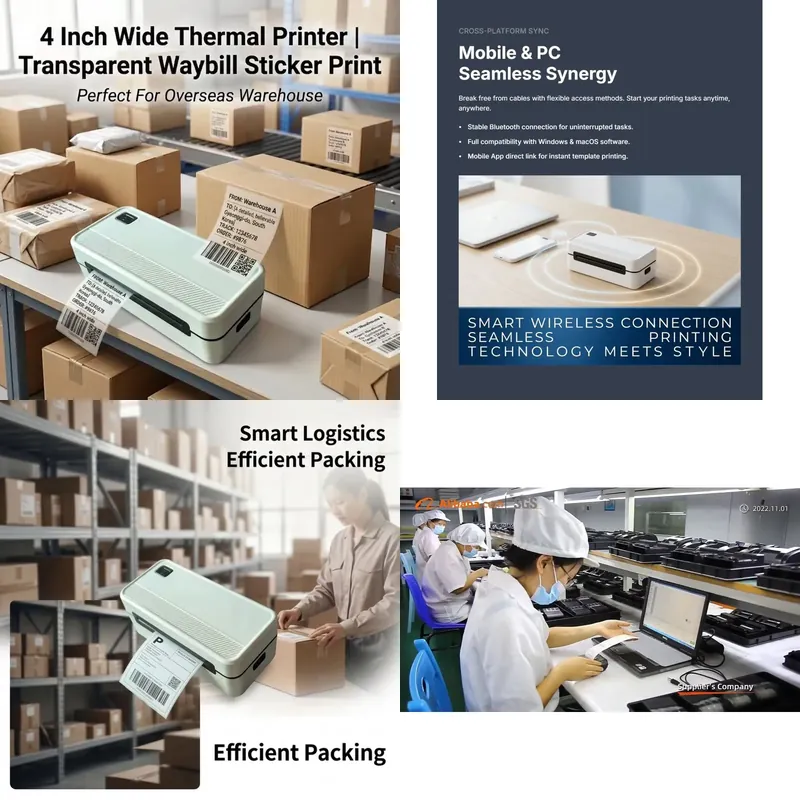 Barcode Printer Direct Thermal 110Mm - Impressora Térmica de Etiquetas de Código