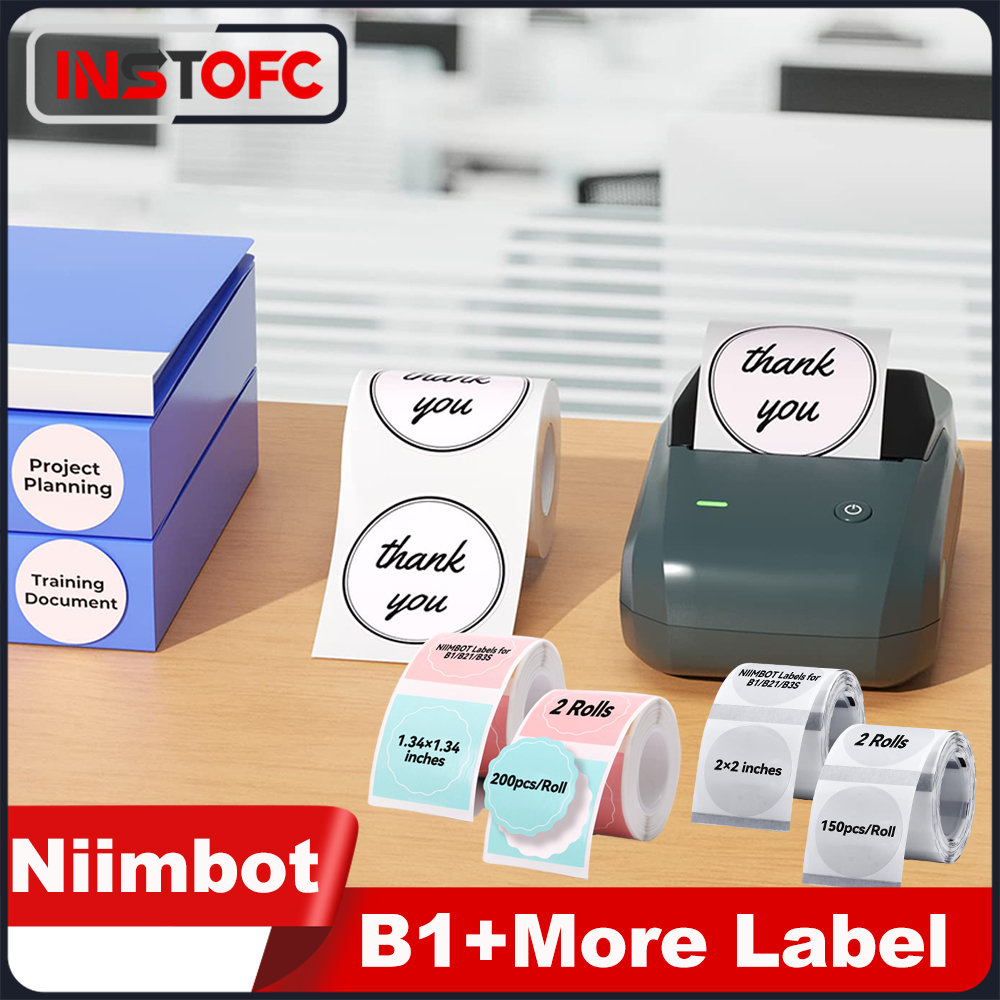 Round Sticker Thermal Labels Colored - Impressora de Etiquetas Sem Fio Niimbot