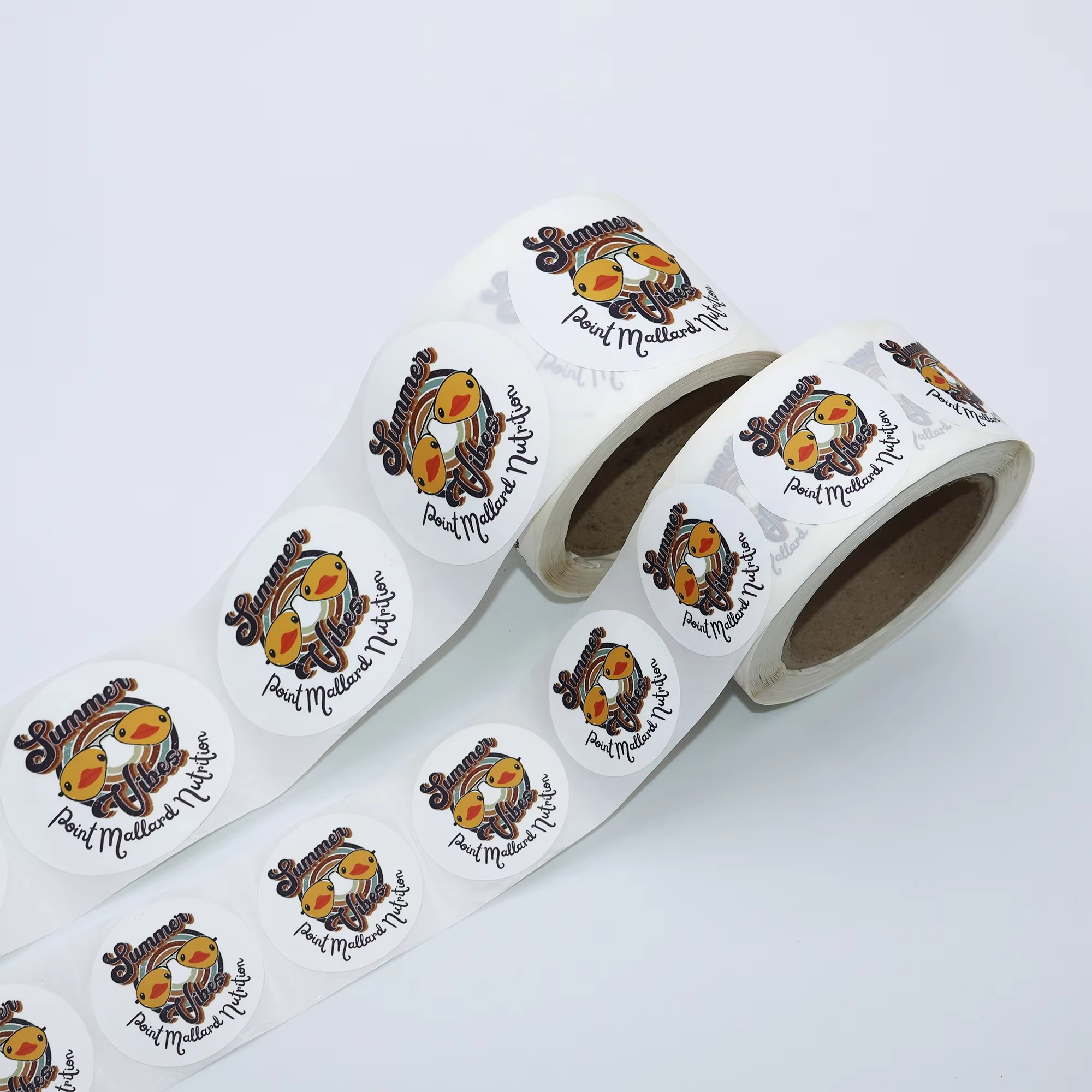 Round Sticker Thermal Labels Colored - Etiquetas térmicas arco-íris personalizadas | Rolo
