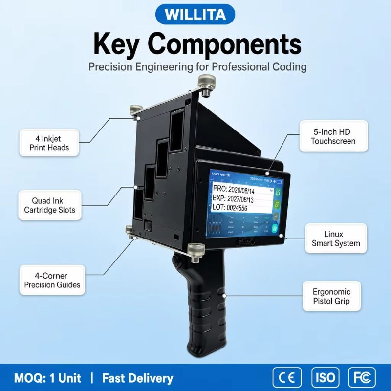 Impressora de jato de tinta po - Handheld Inkjet Date Code Printer Gun avaliação e preço