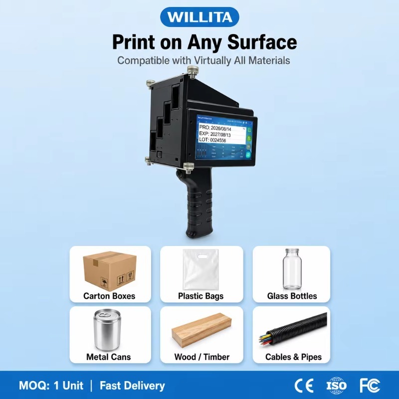 Impressora de jato de tinta po - Handheld Inkjet Date Code Printer Gun avaliação e preço