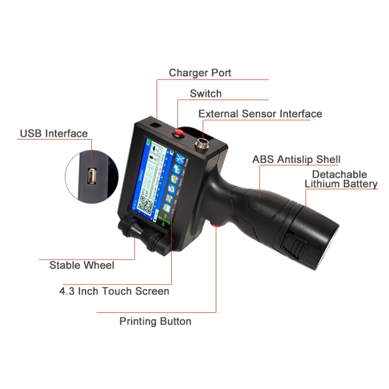 Nova Impressora Portátil de Ja - Handheld Inkjet Date Code Printer Gun avaliação e preço
