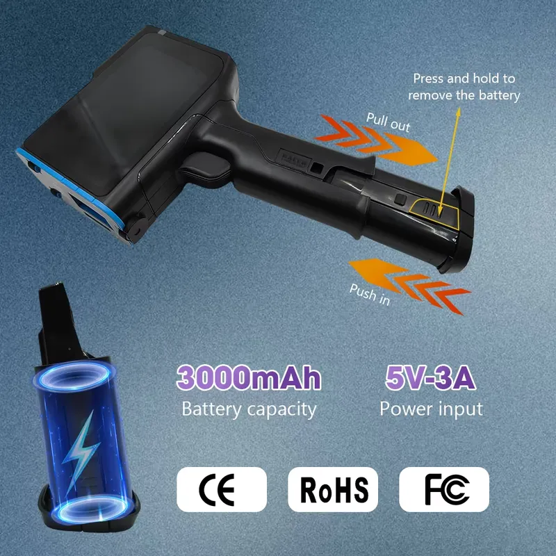 Impressora de jato de tinta po - Handheld Inkjet Date Code Printer Gun avaliação e preço