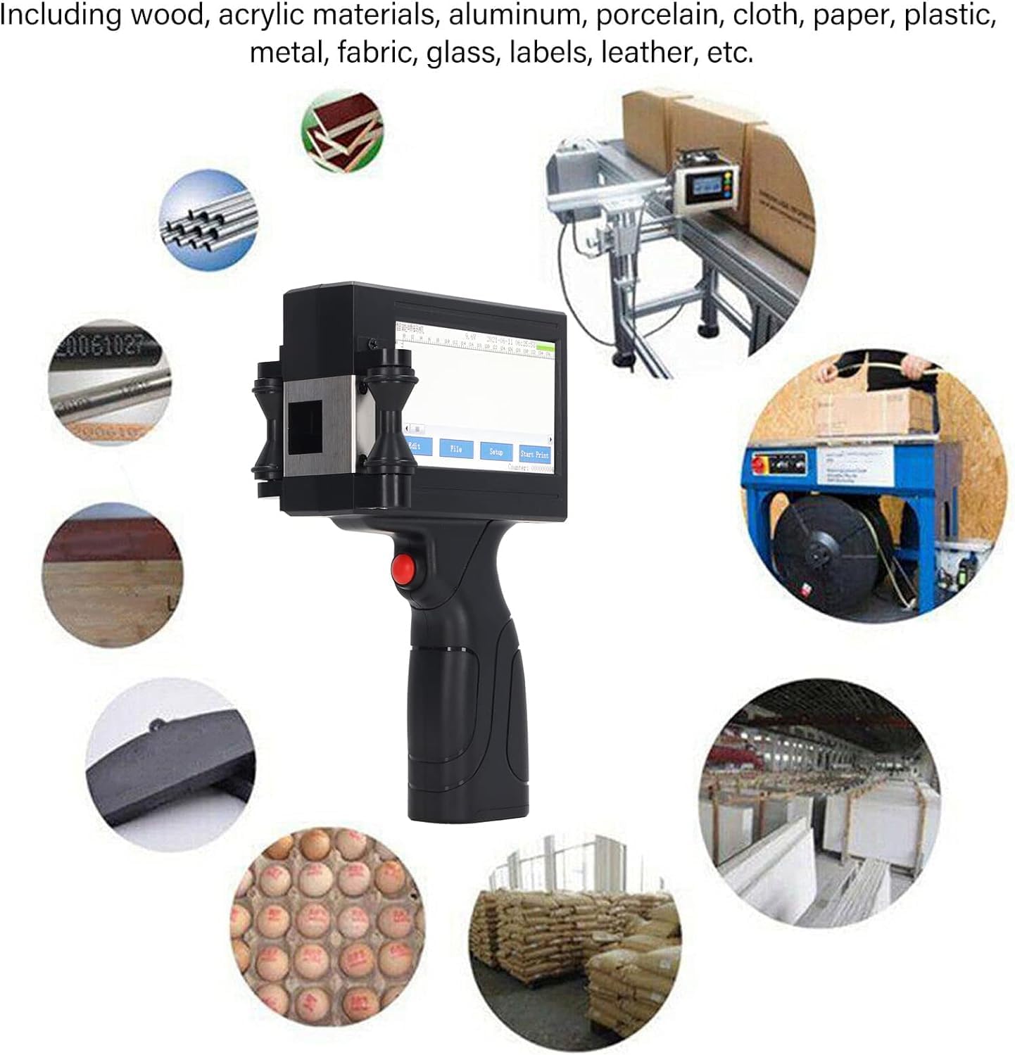 Pistola de impressora jato de  - Handheld Inkjet Date Code Printer Gun avaliação e preço