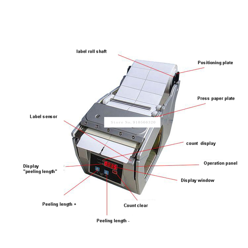 Máquina automática de descasca - Label Dispenser Electric Peel Machine avaliação e preço