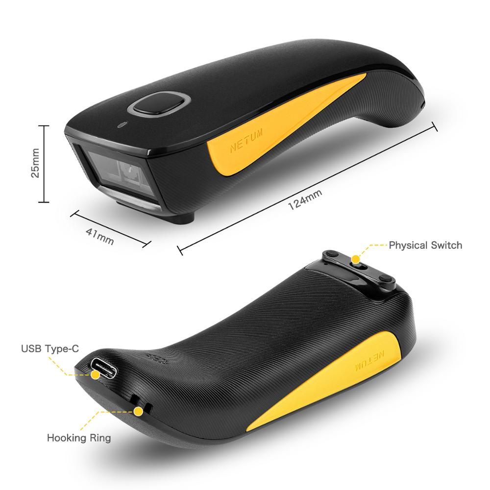 Leitor de Código de Barras Blu - Wireless Barcode Scanner 2D Qr Laser avaliação e preço