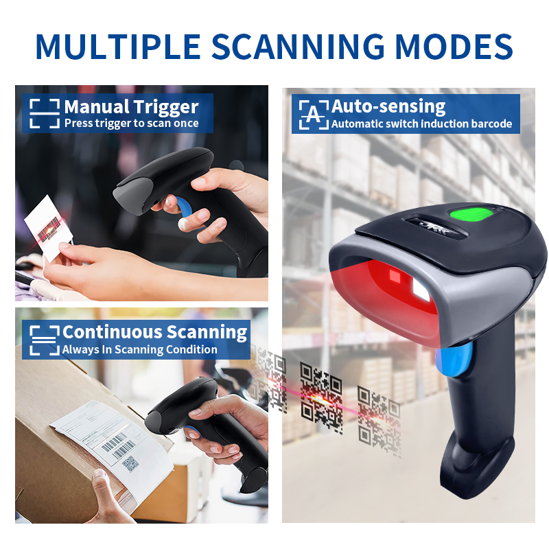 Leitor de Código de Barras 1D  - Wireless Barcode Scanner 2D Qr Laser avaliação e preço