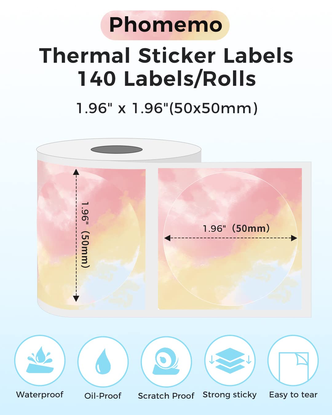 Etiqueta Adesiva Térmica Redon - Round Sticker Thermal Labels Colored avaliação e preço