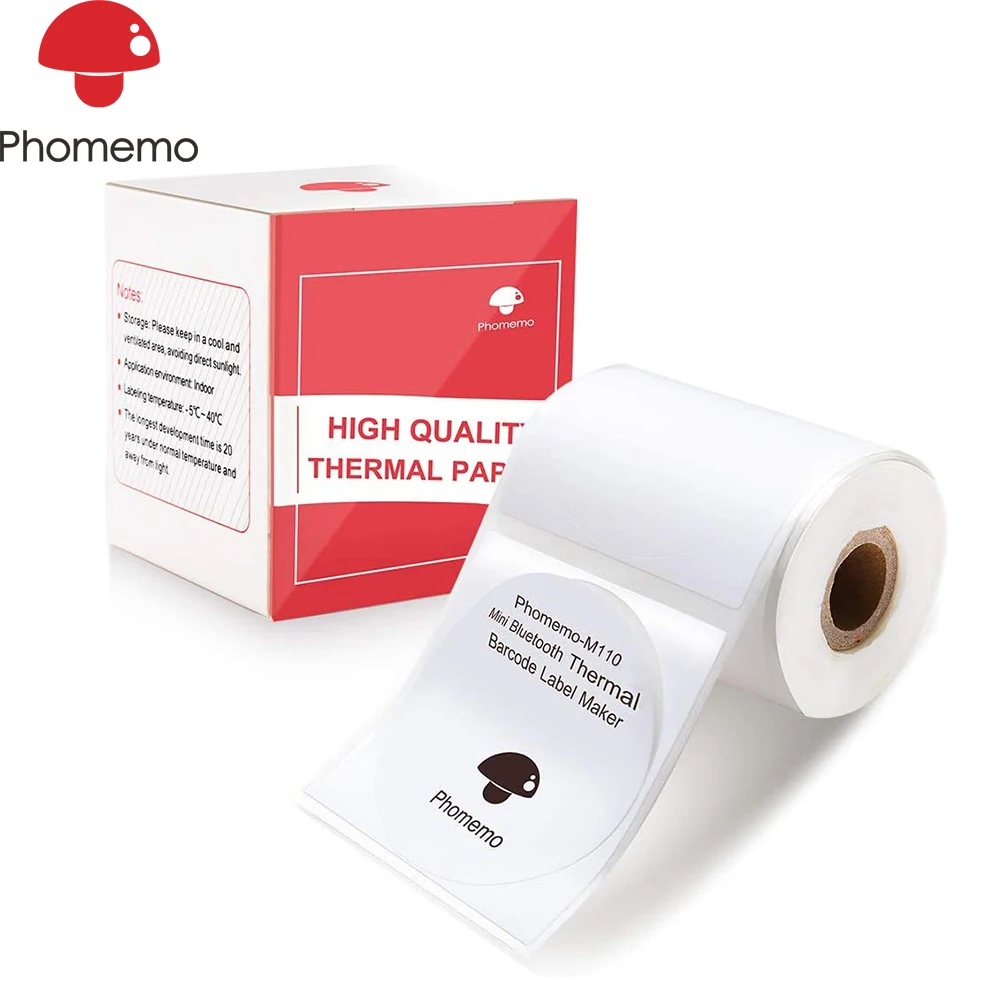 Phomemo papel térmico para imp - Round Sticker Thermal Labels Colored avaliação e preço