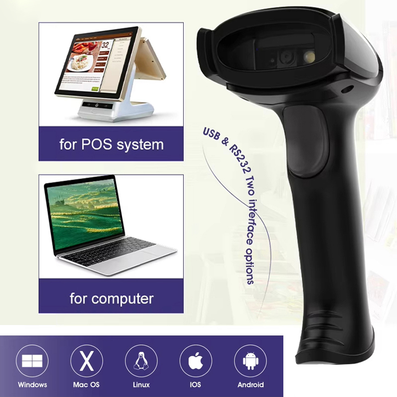 Leitor de Código de Barras Sem - Wireless Barcode Scanner 2D Qr Laser avaliação e preço
