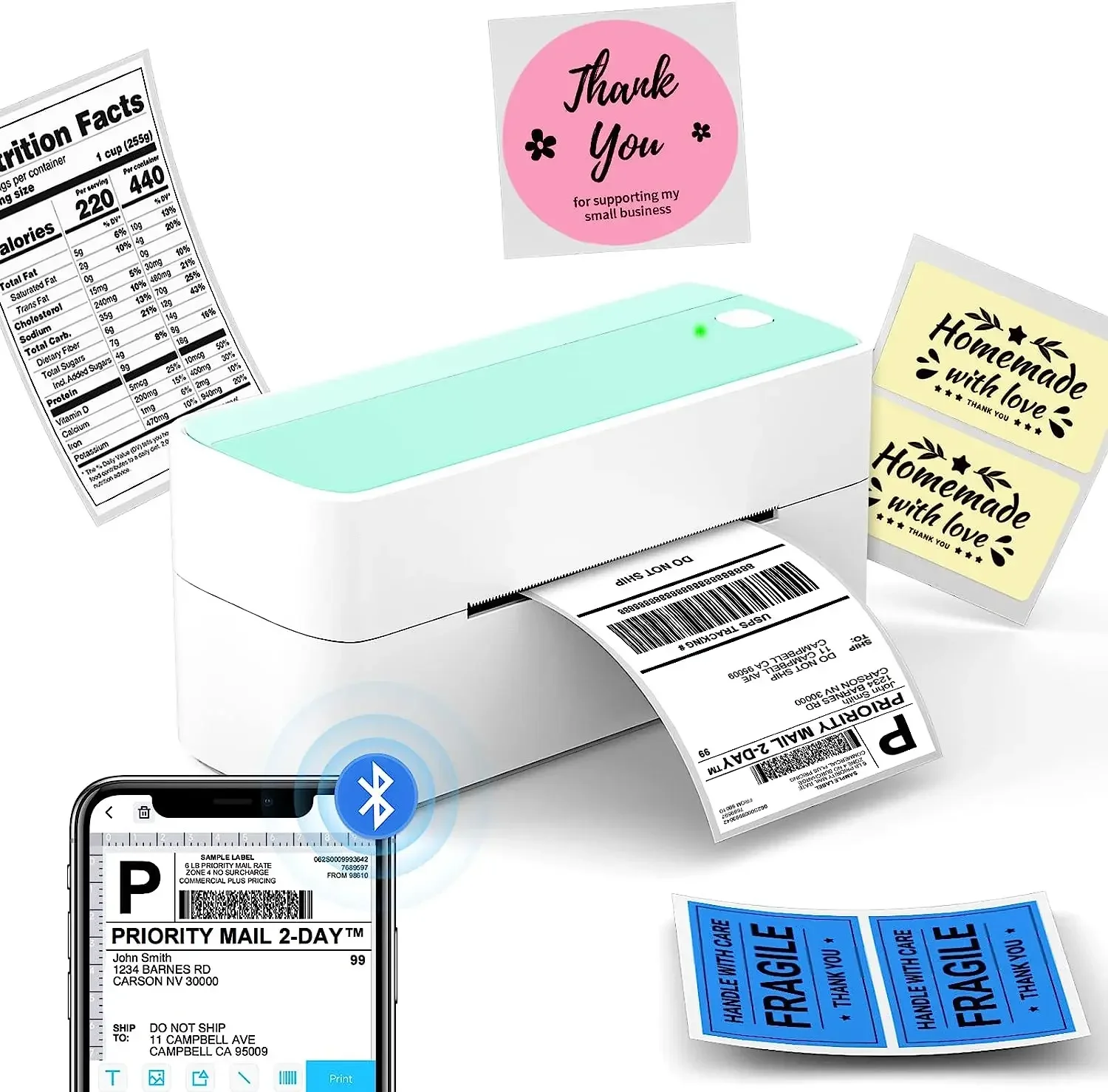 Papel para etiquetas de impres - Thermal Label Printer 4X6 Shipping avaliação e preço