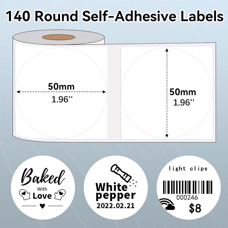 Rolo de etiquetas térmicas red - Round Sticker Thermal Labels Colored avaliação e preço