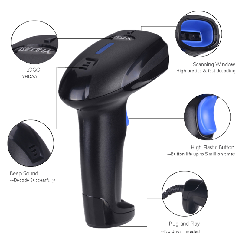 RS1100 Sem Fio Barcode Scanner - Wireless Barcode Scanner 2D Qr Laser avaliação e preço