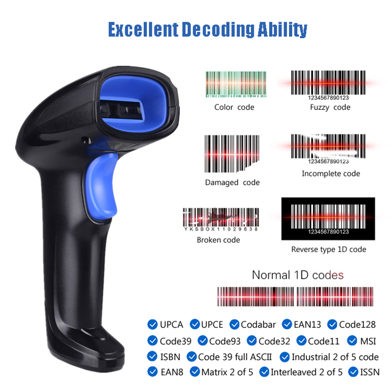 RS1100 Sem Fio Barcode Scanner - Wireless Barcode Scanner 2D Qr Laser avaliação e preço