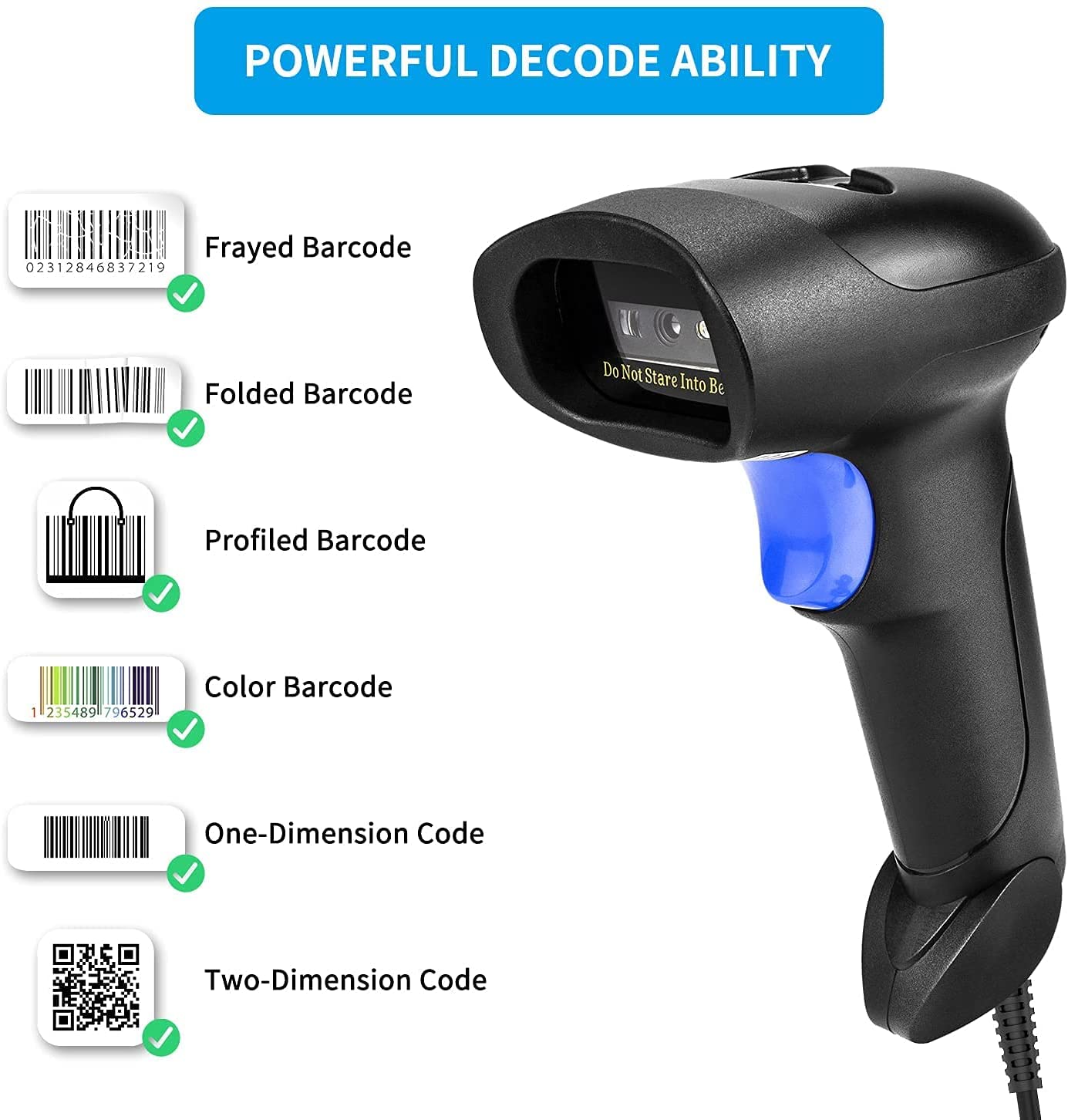 Leitor de Código de Barras 2D  - Wireless Barcode Scanner 2D Qr Laser avaliação e preço