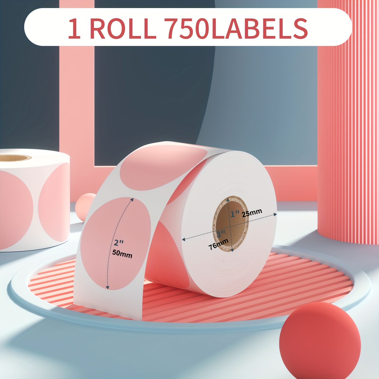 Etiqueta térmica de codificaçã - Round Sticker Thermal Labels Colored avaliação e preço