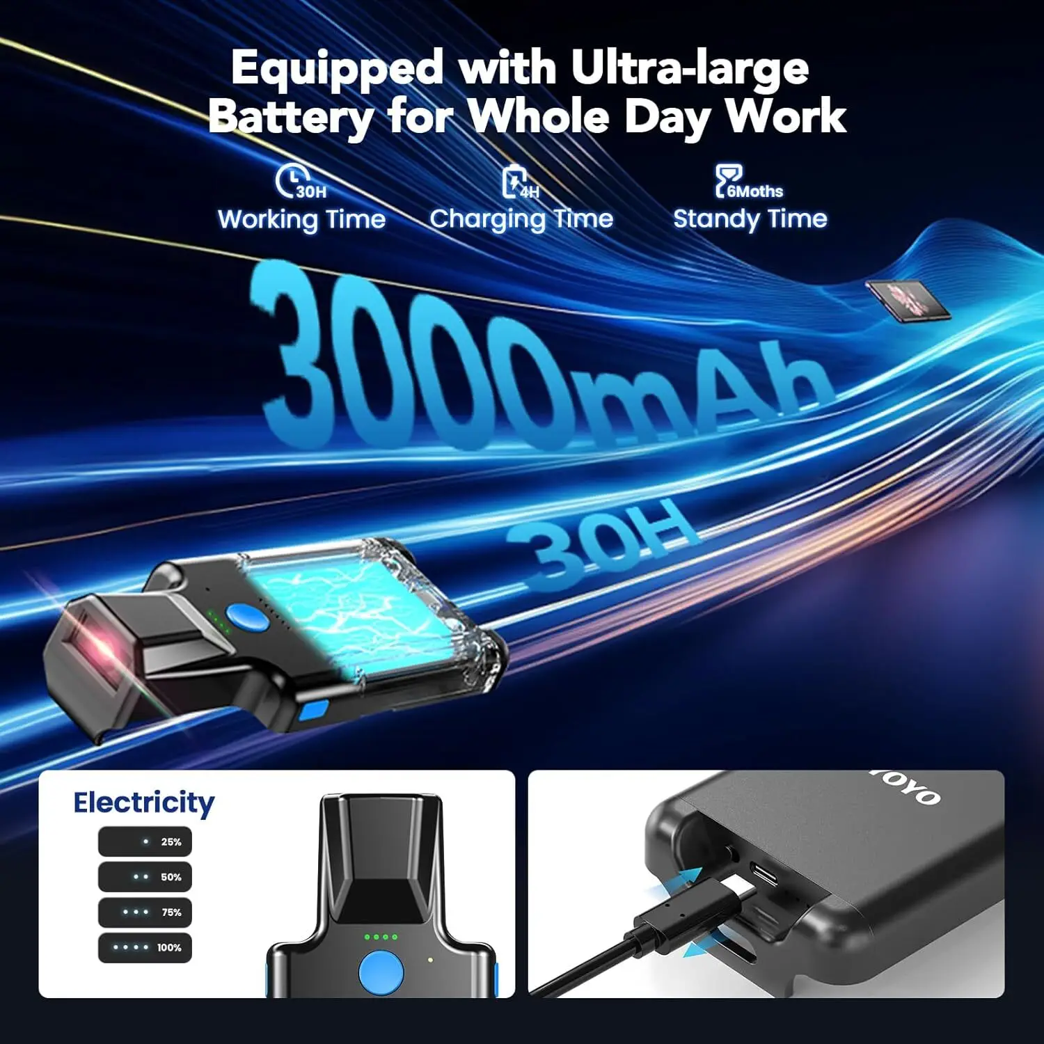 Eyoyo EY 036 plus 2D Scanner d - Wireless Barcode Scanner 2D Qr Laser avaliação e preço