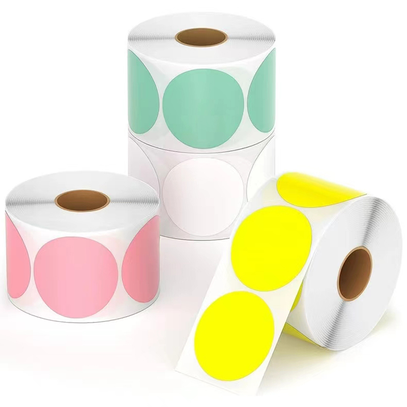 Papel de etiqueta térmica colo - Round Sticker Thermal Labels Colored avaliação e preço