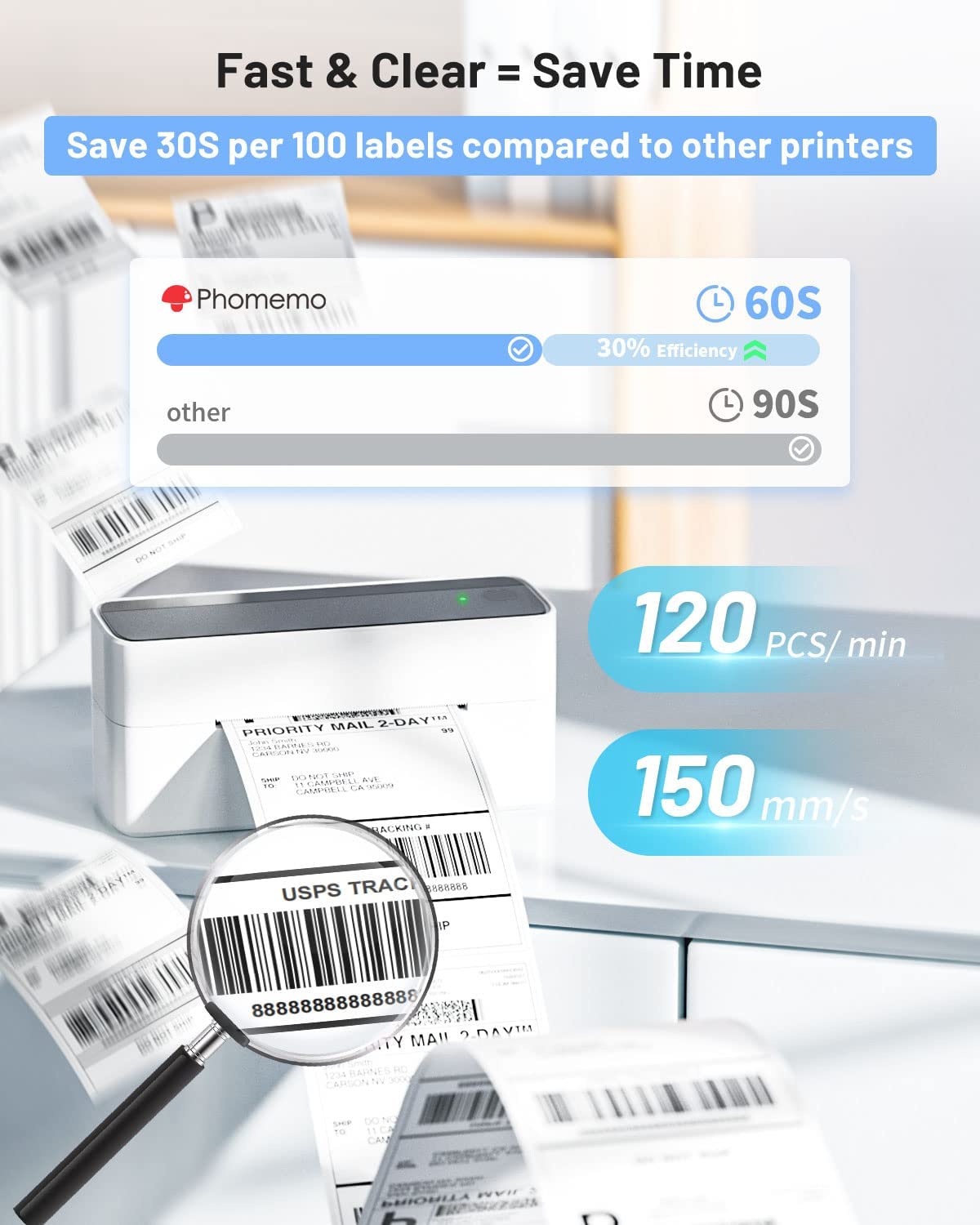 Impressora Térmica Multifuncio - Thermal Label Printer 4X6 Shipping avaliação e preço