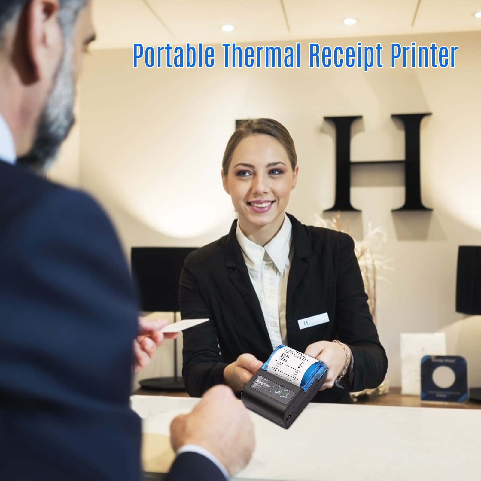 Impressora térmica portátil de - Bluetooth Portable Thermal Receipt Printer 58Mm avaliação e preço