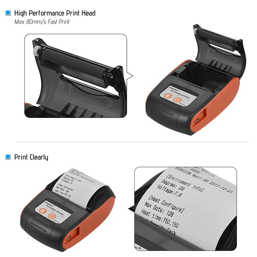 Mini impressora térmica portát - Bluetooth Portable Thermal Receipt Printer 58Mm avaliação e preço